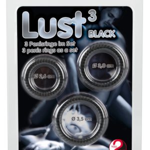 3-teiliges Penisringset „Lust³“