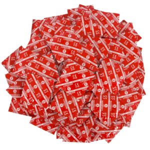 Kondome „London Rot“, feucht mit Erdbeeren-Aroma 100 Stück