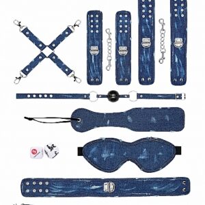 Denim Bondage Kit – Tough Denim Style – Blue