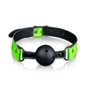 Breathable Ball Gag – Glow in the Dark – Neon Green/Black
